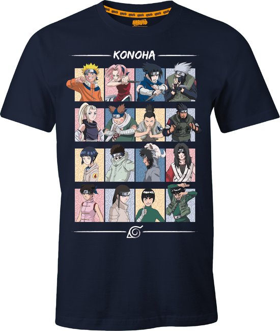 Naruto - Konoha - Black Men's T-Shirt - XL