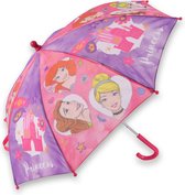 Disney Princess Kinderparaplu - Automatische Open - 60 cm Diameter - Roze-Paars - Ideaal voor Disney Fans met Ariel, Belle en Cinderella!