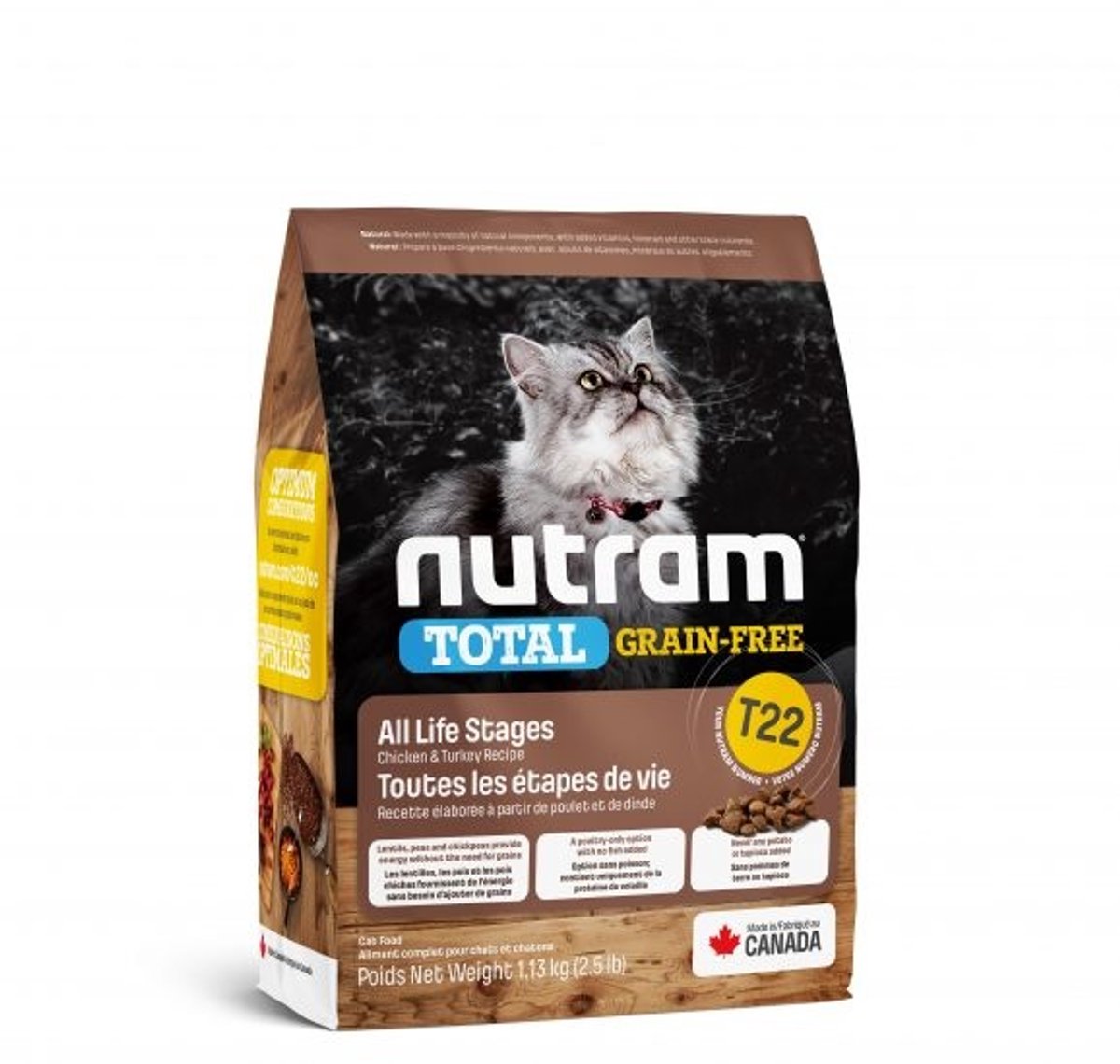 Nutram kattenvoer graanvrij Kalkoen en Kip T22 1,13 kg - - Katten droogvoer