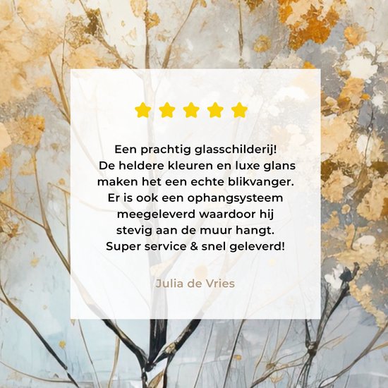 MuchoWow® Peinture sur verre 100x150 cm - Peinture sur verre acrylique - Hiver - Arbres - Nature - Acryl - Art - Photo sur verre - Décoration murale salon - Décoration murale chambre - Peintures