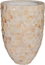 PTMD Pot de Fleurs Daven - 42x28x61 cm - Polyester - Crème