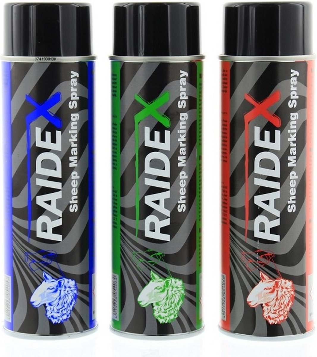 Raidex Merkspray spuitbus schapen 500ml Blauw