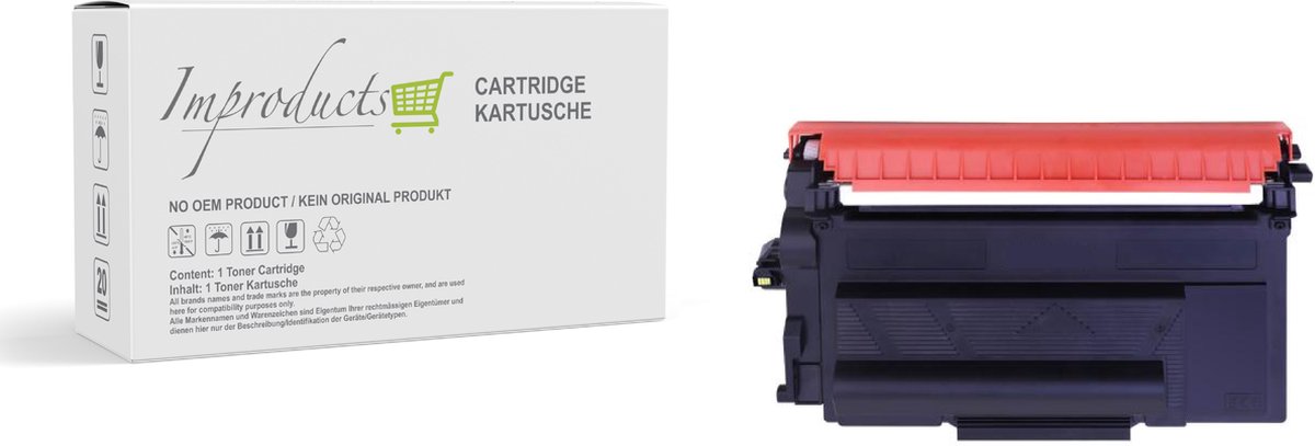 Improducts® Toner - Alternatief Brother TN-3610 / TN-3610XL zwart geschikt voor BROTHER MFC-L6910DN, BROTHER MFC-L6710DW BROTHER HL-L6410DN, BROTHER HL-L6210DW MET CHIP !