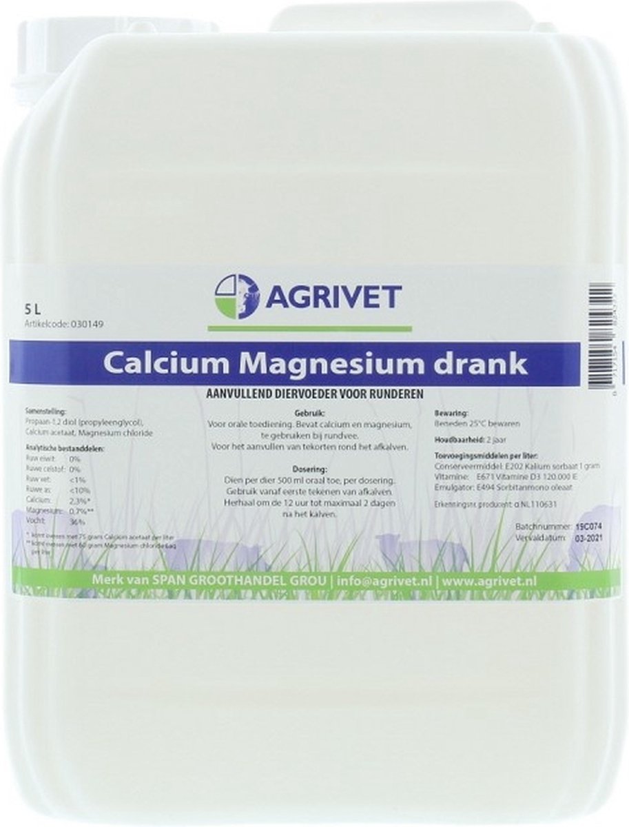 Agrivet Calcium magnesium drank 5L