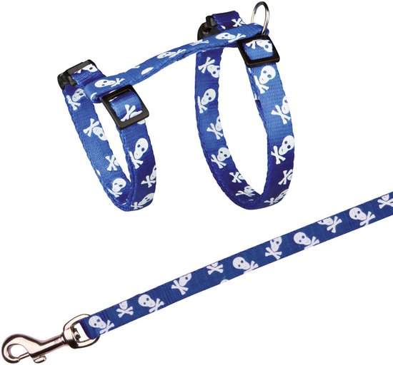 Trixie Kattentuig met Riem - Piratenprint