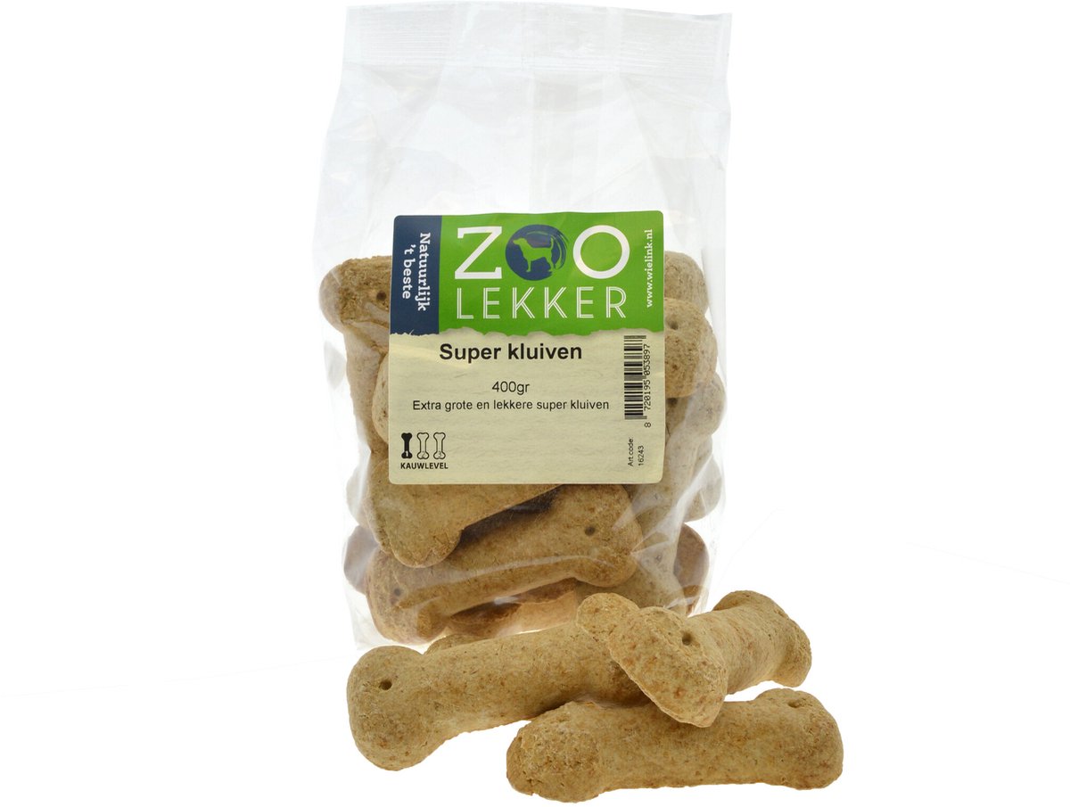 Zoolekker Super Kluiven - hondenkoekjes - 400 gram