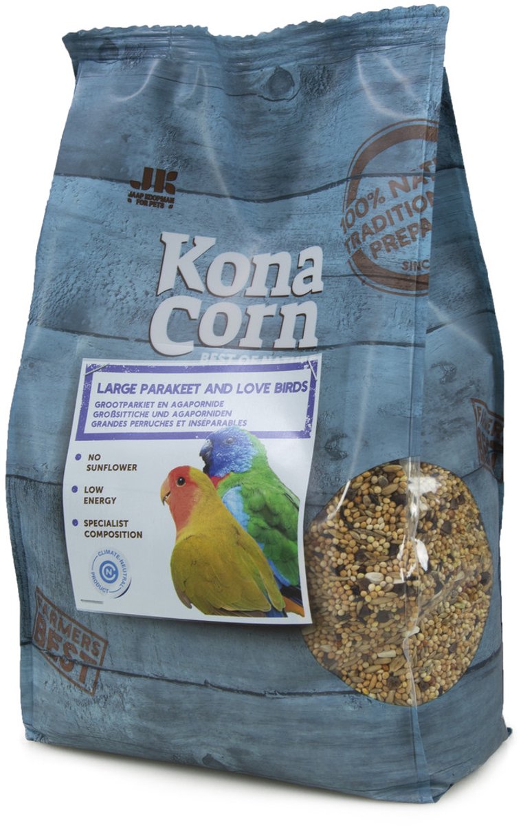 Vogelvoer 18 kg | Konacorn Grote Parkieten & Tortelduiven