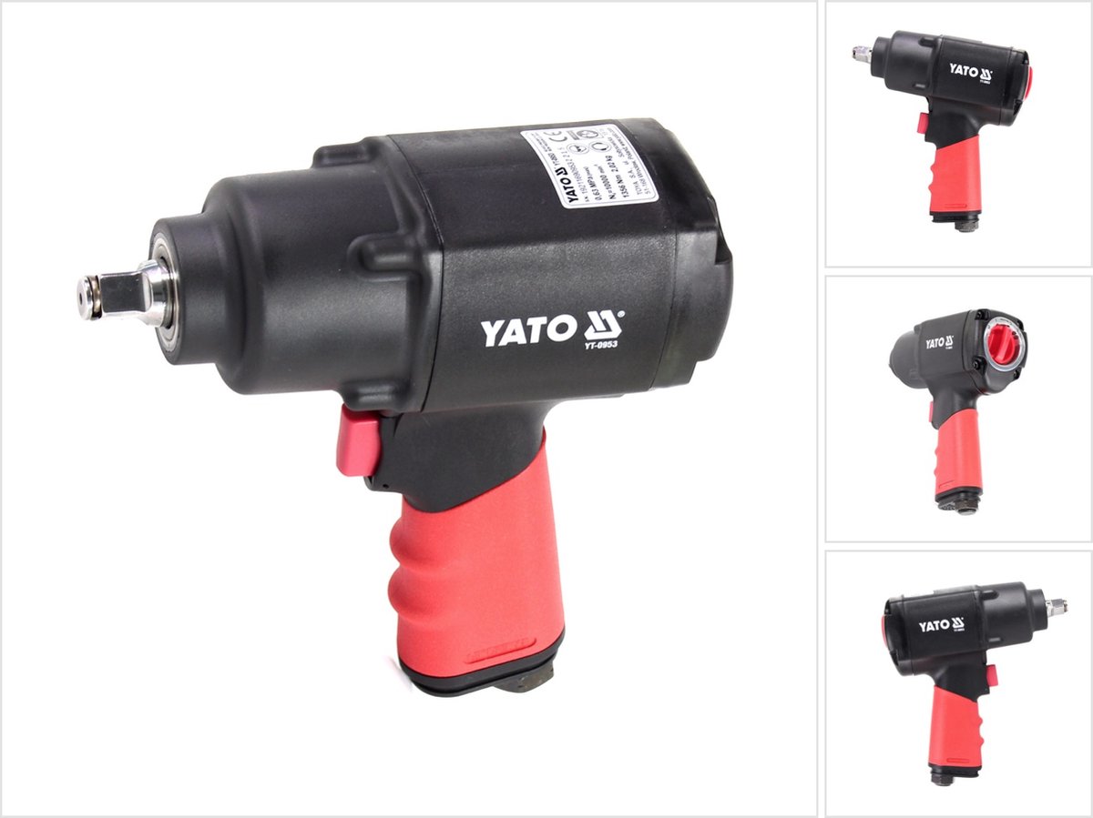 YATO Twin hammer slagmoersleutel zwart YT-0953