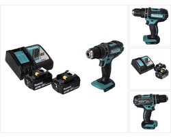 Makita DHP 482 RF accu klopboormachine 18 V 62 Nm + 2x accu 3.0 Ah + lader