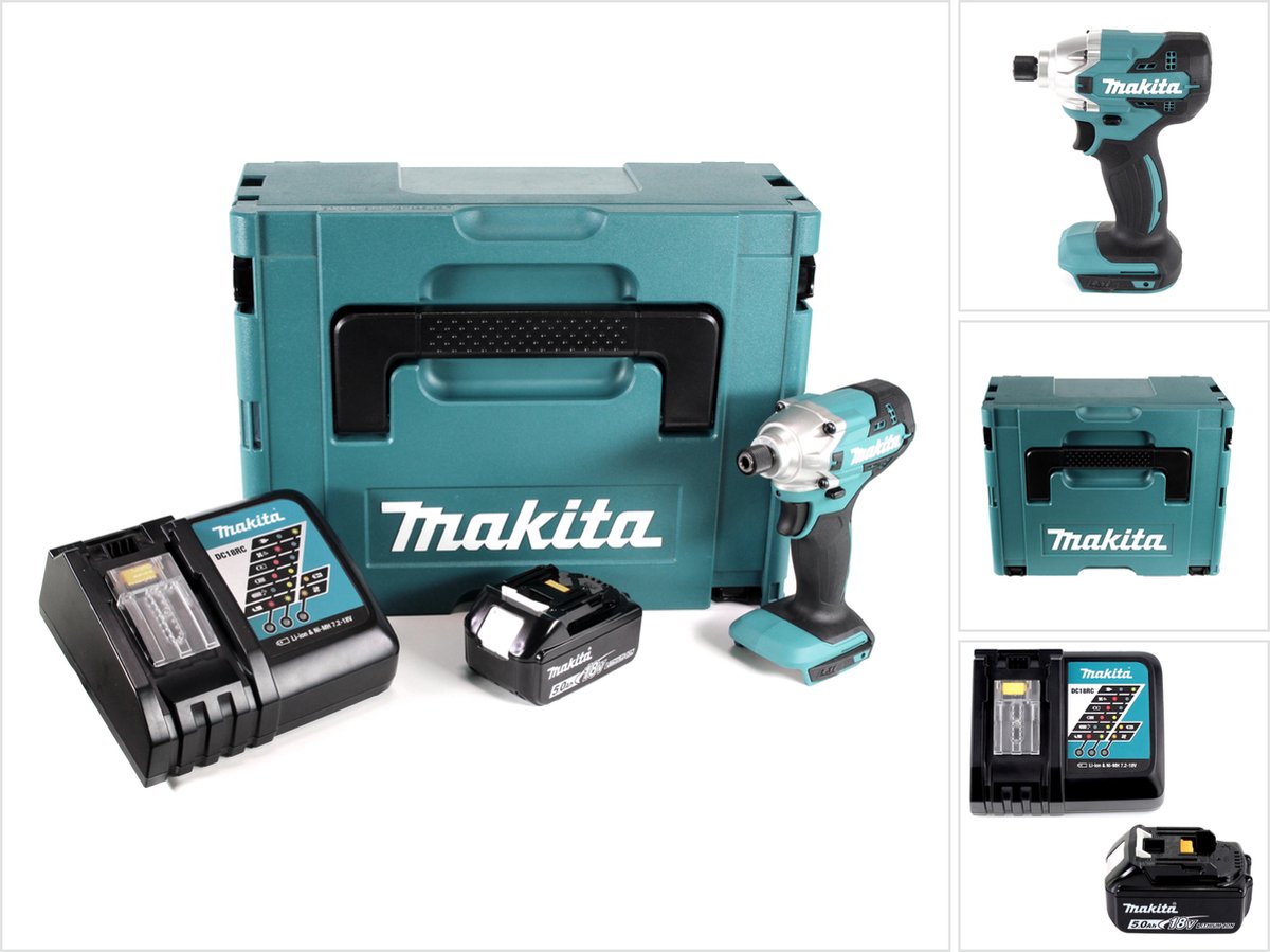 Makita DTD 156 RT1J accu slagmoersleutel 18V 155Nm + 1x oplaadbare accu 5.0Ah + lader + Makpac