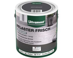 Ultrament Pflaster Frisch Betonglaze - Antraciet, 2,5 liter: Gemakkelijk aan te brengen, UV- en weerbestendig, sneldrogend, ideaal voor buitenruimtes en absorberende betontegels.