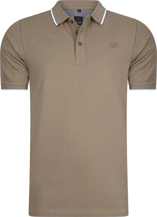 Mario Russo Polo shirt Edward - Polo Shirt Heren - Poloshirts heren - Katoen - XL - Walnoot