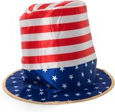 Partychimp Hoed Uncle Sam USA Carnaval - Polyester - Rood/wit/blauw - One-size