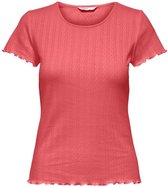 Only T-shirt Onlcarlotta S/s Top Jrs Noos 15256154 Rose Of Sharon Dames Maat - XL