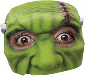 Partychimp Halfmasker Groen Monster Halloween Masker voor bij Halloween Kostuum Volwassenen Carnaval - Latex- One Size