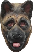 Partychimp Duitse Herder Hond Gezichts Masker Carnaval Halloween Masker voor bij Halloween Kostuum Volwassenen - Latex - One-size