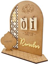 Ramadan-kalender, Eid Mubarak-decoratie, doe-het-zelf ramadan kalender van hout, aftelkalenderornament, gebed, decoratie, woonkamer, ramadan-geschenken voor kinderen