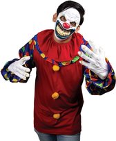 Partychimp Clown Gezichtsmasker Met Handen Halloween Masker voor bij Halloween Kostuum Volwassenen - Latex- Onesize