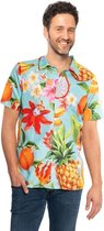Partychimp Luxe Hawaii Blouse Hommes Fruits Déguisements Hommes Mauvaise Fête Habiller Vêtements Adultes - Polyester - Multicolore - Taille S