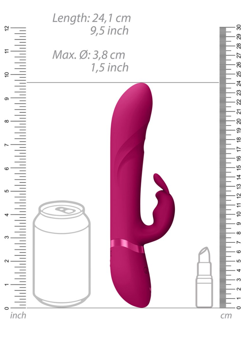 Goedkoopste VIVE by Shots - Nari - Vibrating and Rotating Beads, G-Spot Rabbit - Pink