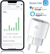 EIGHTREE - Smart Plug - WiFi - Ensemble 1 pièce - App Control - Compteur de consommation - Compteur d'énergie - Commande vocale avec Alexa & Google Home - ET20-1