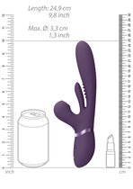 VIVE by Shots - Kura - Thrusting G-Spot Vibrator with Flapping Tongue and Pulse Wave Stimulator - Purple