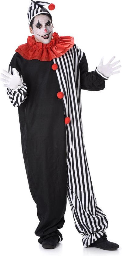 Karnival Costumes Clown Kostuum Halloween Kostuum Heren Halloween Kostuum Volwassenen Carnavalskleding Heren Carnaval - Polyester - Maat M - 3-Delig Jumpsuit/Hoed/Handschoenen