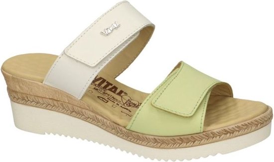 Vital -Dames - groen licht - slippers & muiltjes - maat 35