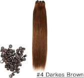 Weft Extensions |Weave Extensions | 20inch - 50cm | #4 - Chocolade Bruin | 100 gram