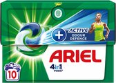 Ariel 4in1 Pods Wasmiddelcapsules Actieve Geurbestrijding - 4 x 10 stuks - Voordeelverpakking