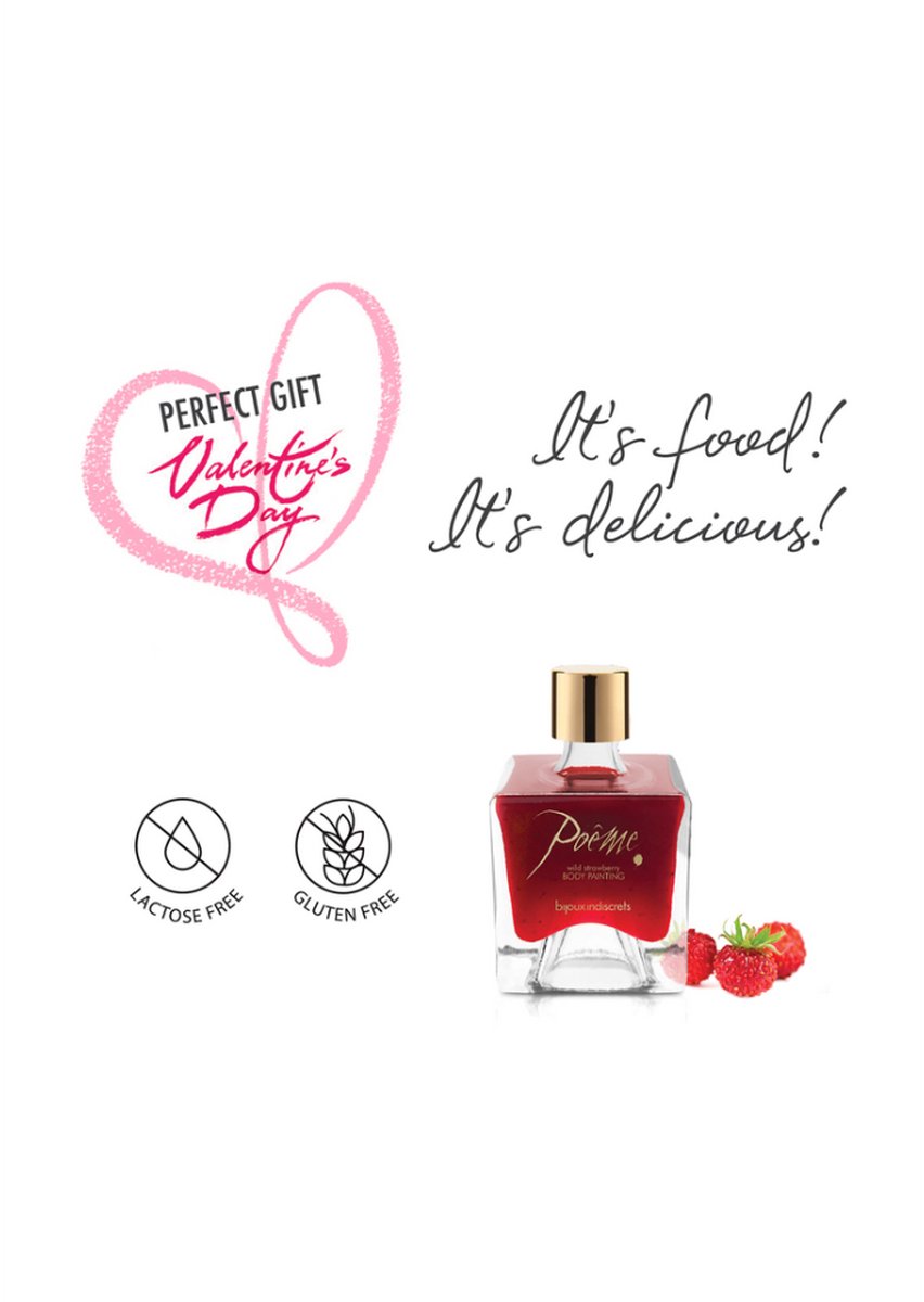 Goedkoopste Bijoux Indiscrets Poeme Bodypaint Wilde Aardbei - 50 ml