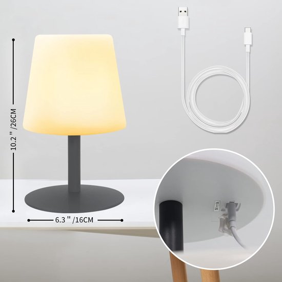 IP44 Lix tafellamp draadloos | Lichtdesign