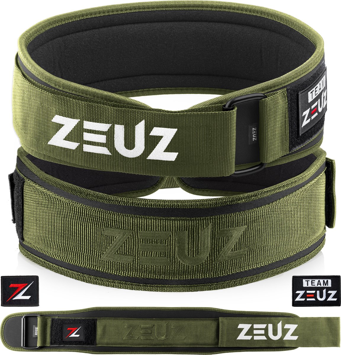 ZEUZ Gewichthefriem voor Fitness & CrossFit – Olympic Lifting belt - Gewichtheffen - Brace – Maat XL - Groen