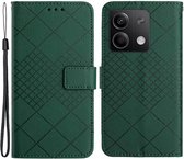 Coverup Rhombus Book Case - Geschikt voor Xiaomi Redmi Note 13 4G Hoesje - Groen