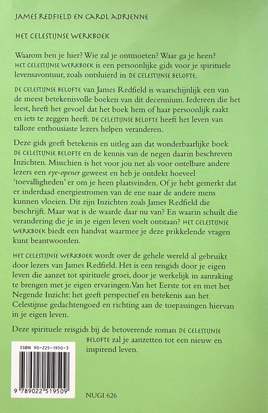 Het celestijnse werkboek  - James Redfield & Carol Adrienne