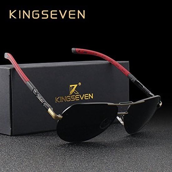 Kingseven black and gold italy design zonnebril van Kingseven — afbeelding 4