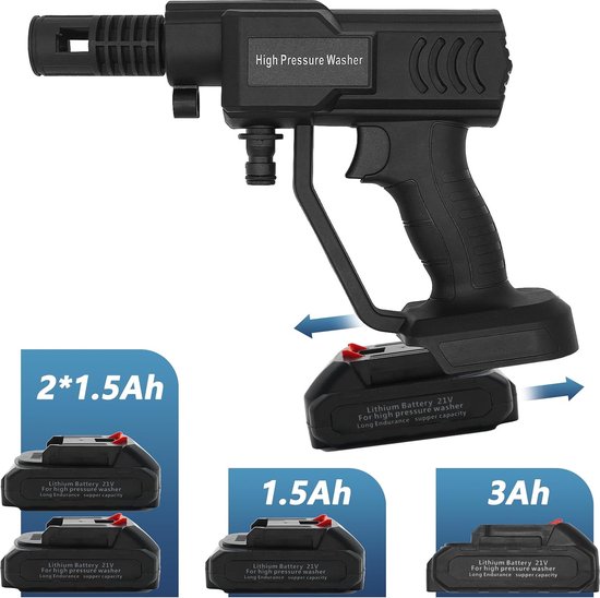 Draadloze Hogedrukreiniger - Hogedrukreiniger met Accu - Draadloze Hogedrukspuit - Draagbaar - Elektrische Hogedruk Spuit - Tuin, Auto en Huis van HiBath. — afbeelding 3
