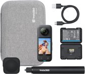 Insta360 X3 Advanced combo - 360 actioncam - Complete bundel met 64Gb MicroSD, selfiestick, carry case en extra accu
