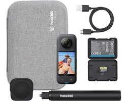 Insta360 X3 Advanced combo - 360 actioncam - Complete bundel met 64Gb MicroSD, selfiestick, carry ca