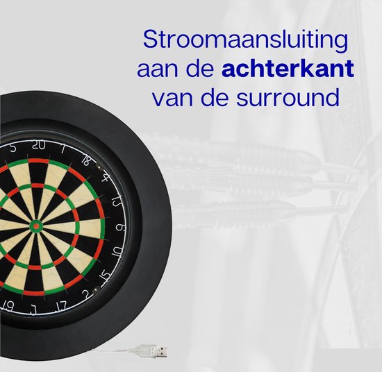 Dragon Darts 2.0 Special Edition - Dartbord Verlichting - Inclusief Plain Dartbord - PU LED Surround - Rood van Dragon Darts — afbeelding 4