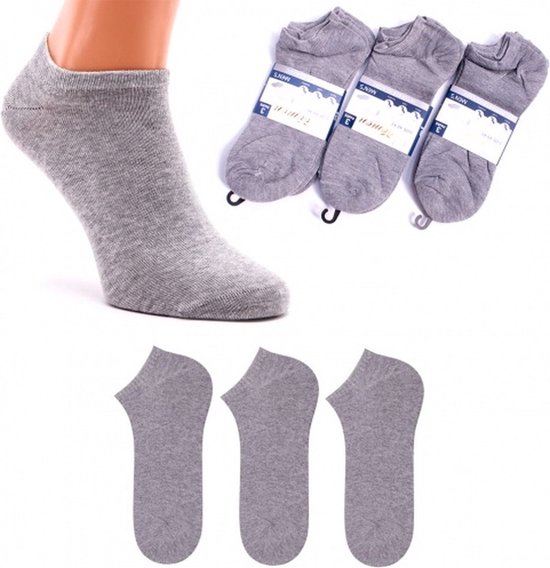 Invisible socks - Heren - Grijs - 6 Paar - Maat 42/46