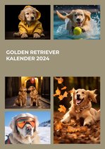 Golden Retriever Jaarkalender 2024 - Prachtige Afbeeldingen Elke Maand - Perfect Cadeau voor Hondenliefhebbers - Wandkalender