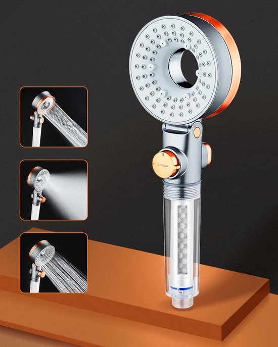 Afina Shower Head Filter Doulton Douchekop Met Filter | Zonder | Beschermt Haar & Huid Tegen Agressieve Chemicaliën | Capaciteit Van 8000L