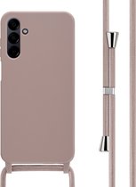 iMoshion Hoesje Geschikt voor Samsung Galaxy A15 (5G) / A15 (4G) Hoesje Met Koord - iMoshion Siliconen hoesje met koord - roze