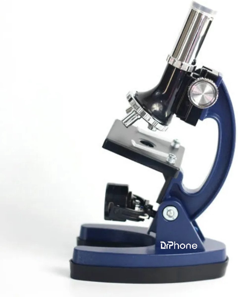 DrPhone Datyson - 1200x - Aluminium Microscoop - Wetenschap - Luxe Koffer - Licht - Blauw