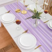 Chiffon tafelloper, paarse tafelloper voor bruiloft, kaasdoek tafelloper, 70 x 300 cm