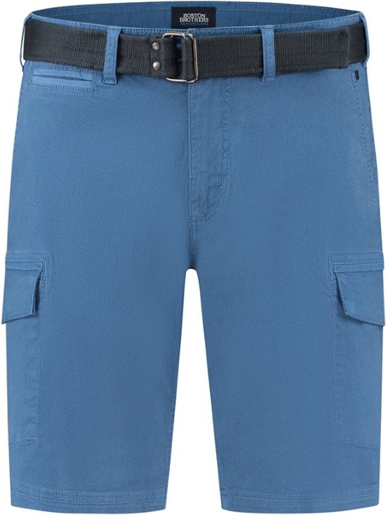 Boston Brothers bermuda - bermuda heren - 7000 - blauw - inclusief riem - maat XL