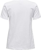 Only Onlketty S/s V-Neck Bright White Cactus WIT M