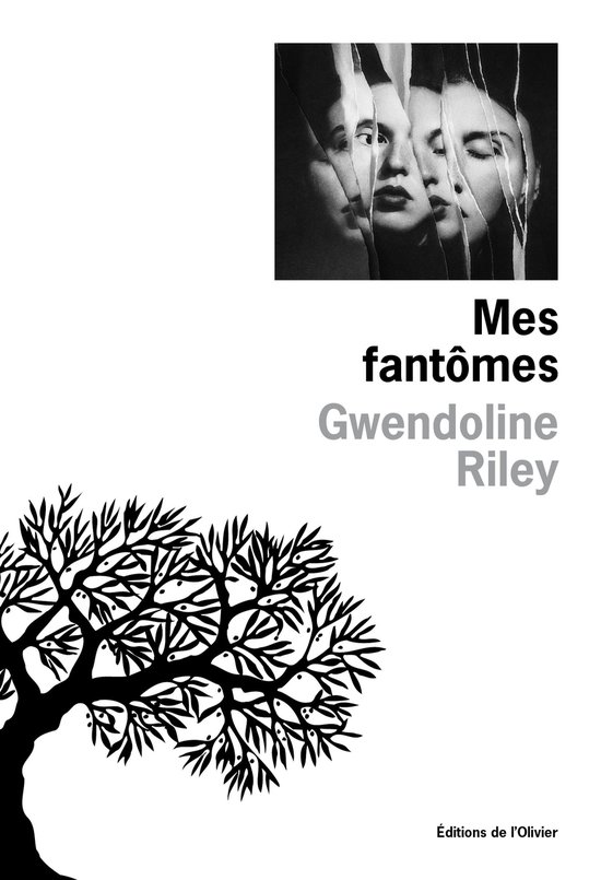 Couverture de livre avec des portraits divisés et un arbre avec des branches.