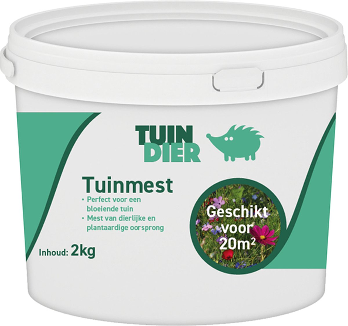 Tuinmest | TUIN-DIER® | Tuinmest korrels | Tuinmest organisch | Tuinmeststof | Tuin meststof | Tuinvoeding korrels | 100% natuurlijk | In handige bewaaremmer | 2.000 gram | 2 kilogram